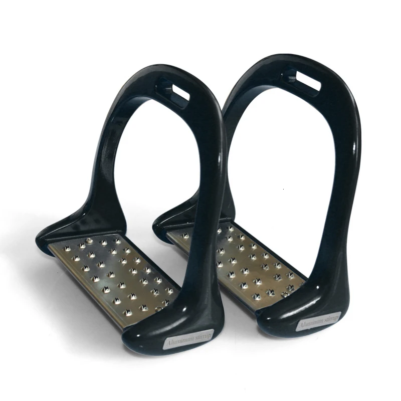 1 Pair Stirrup Horse Riding Equipment Stainless Steel Alloy Aluminum Thickening Non-slip Equestrian For Horse Saddle Horse Pedal 5