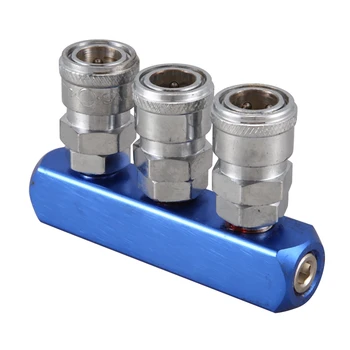 

Pneumatic Fitting Compressor Fittings 1/4 inch Quick Connector Air Gas Distributor for Pump Tool