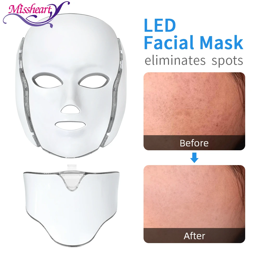 

LED Facial Mask Light Korea Photon Therapy Skin Rejuvenation Face Care Treatment Beauty Anti Acne Whitening