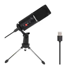 FREEBOSS FB-W03 192KHz 16 bits DSP cardioïde Capsule à faible bruit enregistrement Chat chant jeu USB ordinateur condensateur Microphone