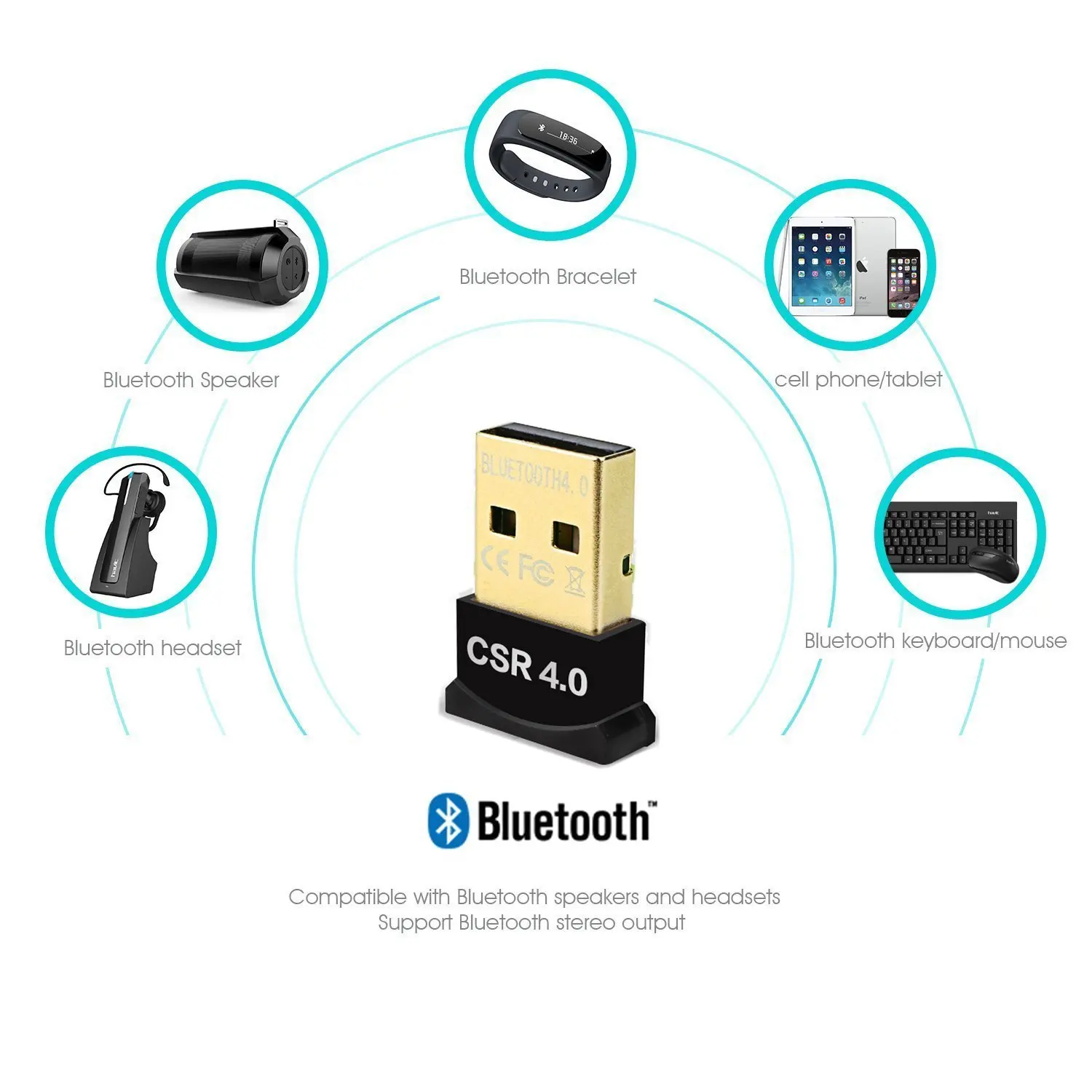YSAGi беспроводной USB адаптер Bluetooth 4,0 Bluetooth адаптер музыкальный приемник ноутбук Bluetooth передатчик адаптер