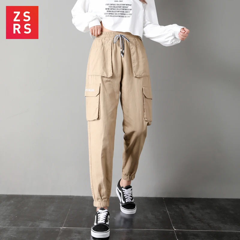 ZSRS/Корейская версия, свободные прямые штаны с высокой талией для студентов, осень г., новые повседневные штаны для детей