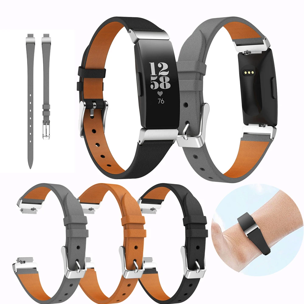 Stylish Leather Band Strap for Fitbit Inspire Smartwatch Replacement Bracelet