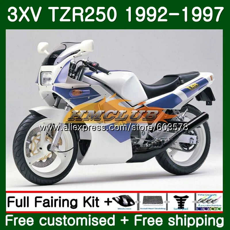 No. 1 3XV для YAMAHA TZR-250 TZR250 1992 1993 1994 1995 1996 1997 Белый Фиолетовый 122CL. 20 TZR250RR RR ТЗР 250 92 93 94 95 96 97 обтекатель - Цвет: No. 1