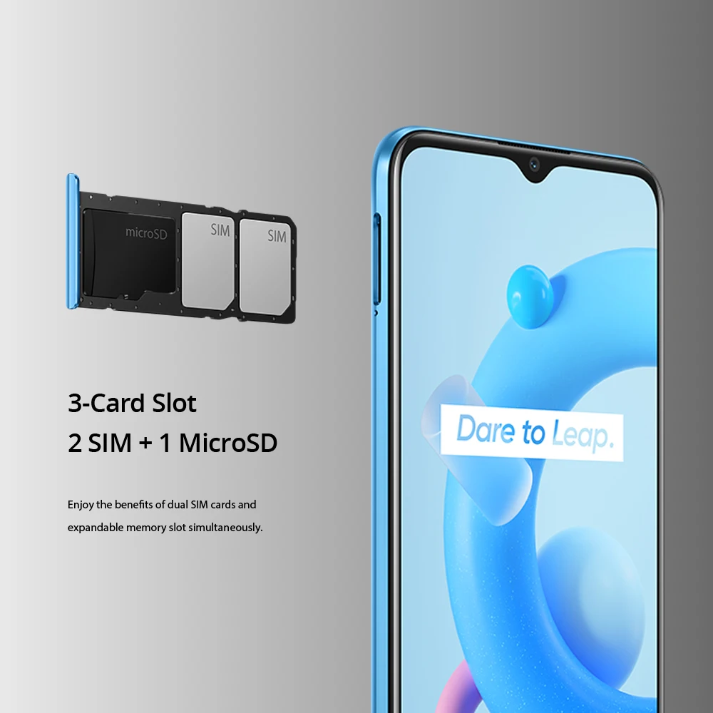 Realme C11 mundial de 2021 2GB RAM 32GB ROM 6,5 "HD + 8MP cámara de IA 5000mAh batería de larga duración NFC - Imagen 5
