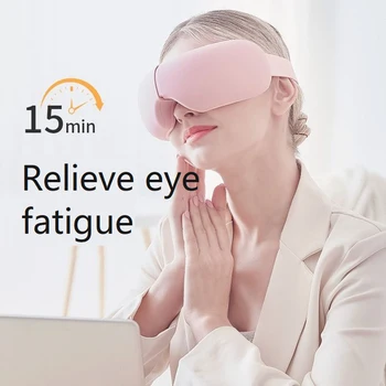 

Multi functional pink eye massage instrument electric steam hot compress eye protector to relieve fatigue vapor eye mask