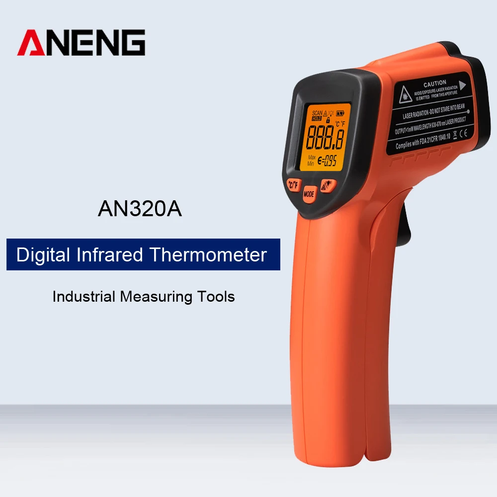 ANENG AN320A цифровой инфракрасный термометр, гигрометр, метеостанция, регулятор температуры, промышленные измерительные инструменты