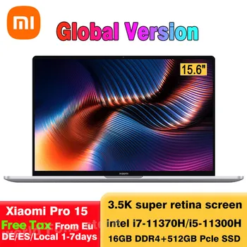 New Original Xiaomi Pro 15 Notebook Core i7-11370H/i5-11300H 3.5K OLED Screen Laptops Computer MX450 GPU Windows 10 100% DCI-P3 1