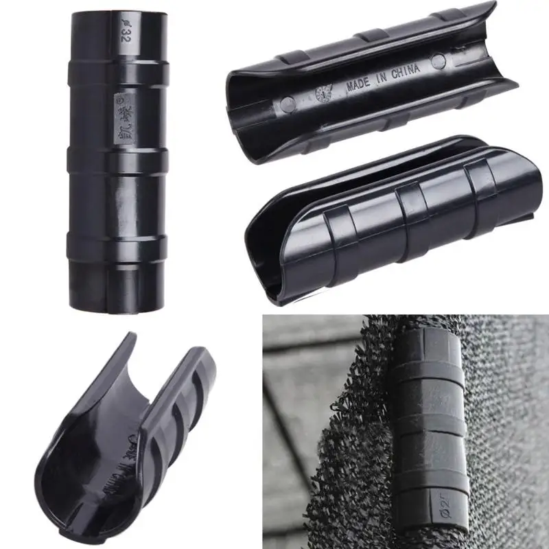

10 Pcs Greenhouse Frame Pipe Tube and Film Clip Clamp Connector Kits