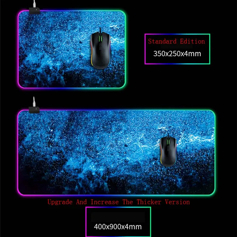 

Mause Pad Keyboard Desk Mat Gaming Mouse Pad RGB Large Mouse Pad Gamer Large Mouse Mat Computer Mousepad LED Backlight XXL 001