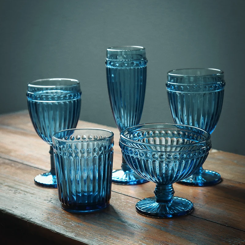 Синий творческий бокал для вина, кружка для бара Шампанское Коктейльные салат Стекло фужеры из светодиодного стекла для панель для свадьбы KTV посуда подарки