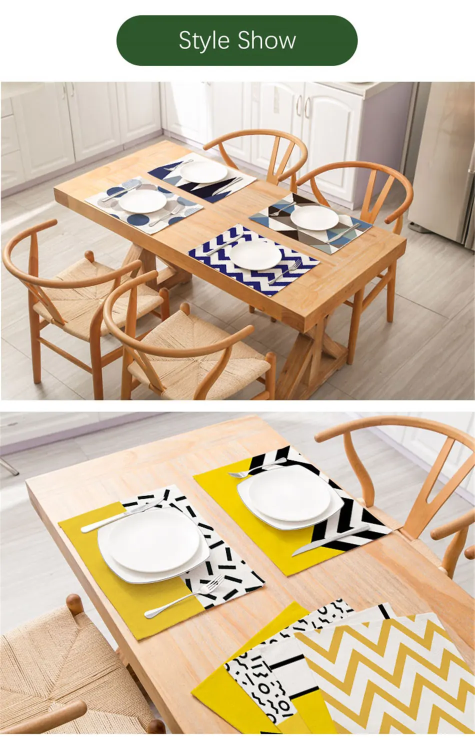 VOGVIGO креативный коврик для кухонного стола с геометрическим принтом, коврик для обеденного стола, подстаканник из хлопка, льна, полиэстера, подстаканник