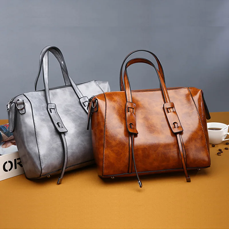 Женская сумка через плечо повседневная из искусственной кожи в стиле ретро