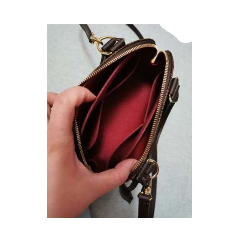 For Alma BB bag Insert Organizer Makeup Small Handbag Organize Inner Purse Portable Cosmetic bing Shell bag organizer Christmas 4