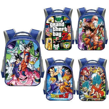 

13 Inch Customize Your Logo Image Name Backpack Children School Bags Boys Kindergarten Bag Anime Dragon Ball Cartoon Backpack