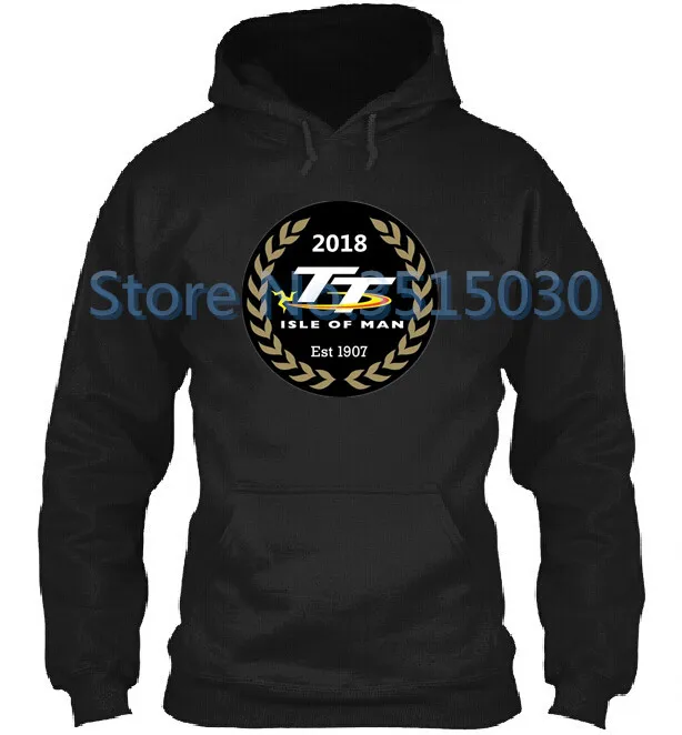 Black Isle Of Man TT Races Mens Hoodies Men Sweatshirts Suzuki Casual Winter jacket hoodie - Color: Black