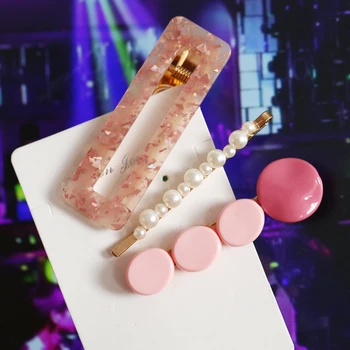 

3PCS/Set Trendy Hair Clips For Women Pearl Crystal Hairpins Girls Sweet Hair Clip Barrettes Headbands Fashion Hair Accessories