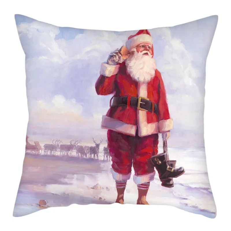 Fuwatacchi рождественские наволочки для подушек Санта-подушка с Санта Клаусом, наволочка для дивана, наволочки для подушек, декоративная наволочка для домашнего дивана - Color: PC11584