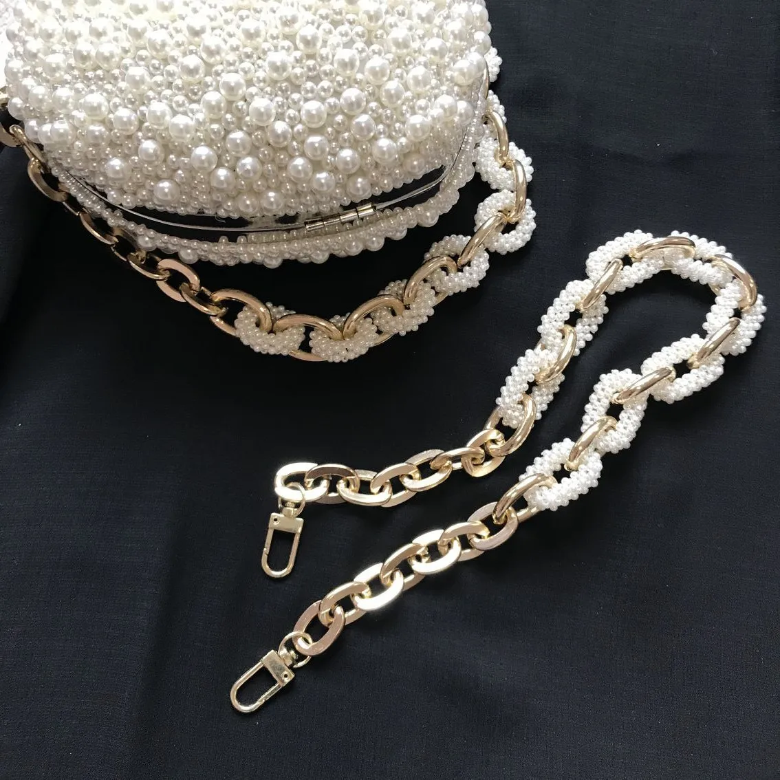 NEW pearl Pearl shoulder strap bag women's handbags evening bag Day clutch small handbag bride evening party bag with handle