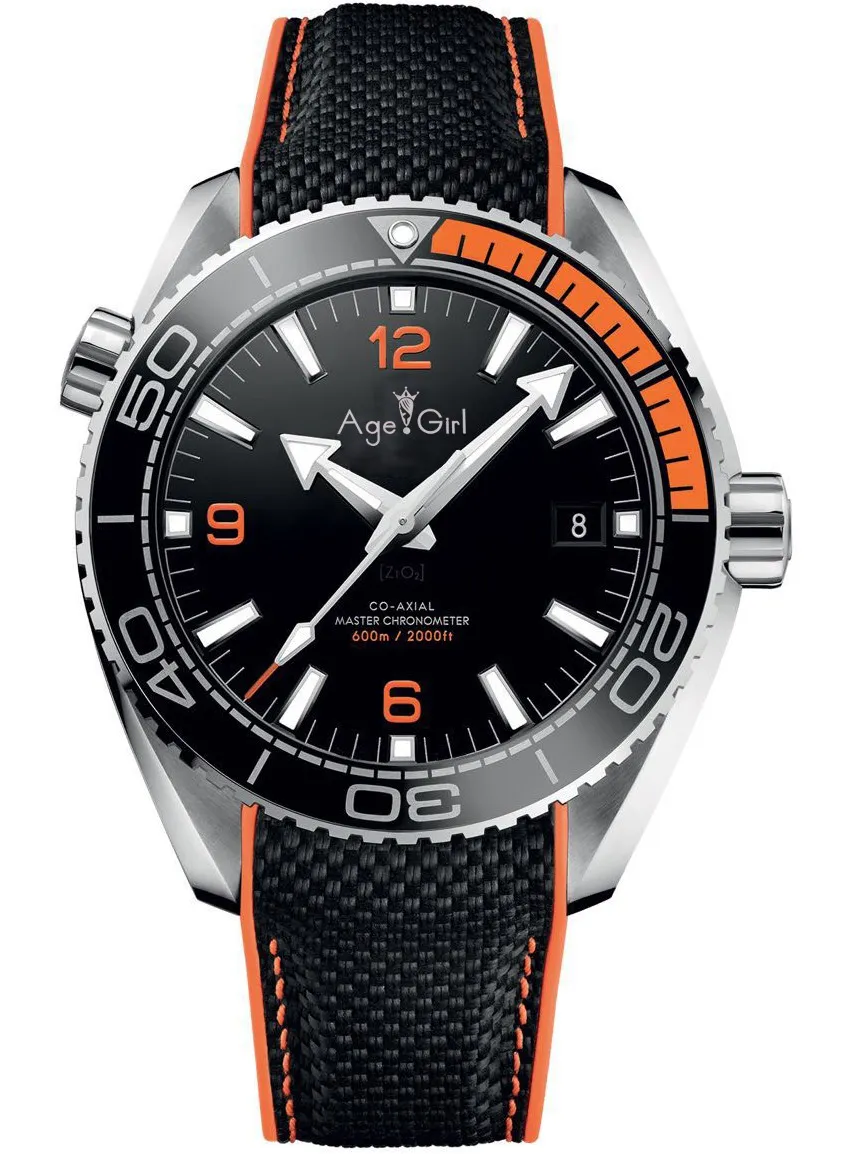

Luxury Brand New Men Automatic Mechanical Orange Black Master Canvas Rubber Stainless Steel James Bond 007 Sapphire Watch AAA+