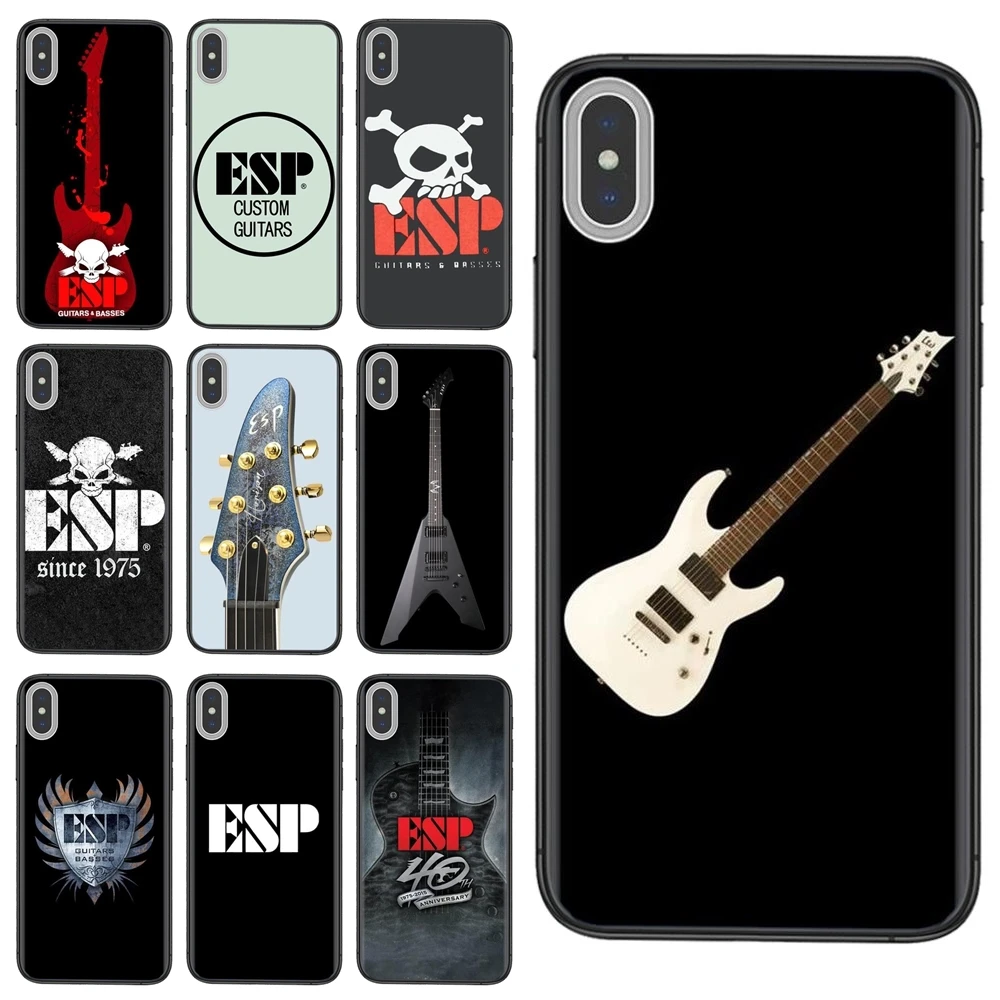 Роскошный черный чехол для смартфона с гитарами Esp Apple iPhone X XR XS 11 12Pro Mini MAX 5S 5C SE 6S 7 8