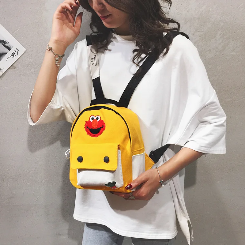 

Small Backpack Women's 2019 New Style Fashion Korean-style Versatile Casual Backpack INS Canvas Shoulder Square Sling Bag