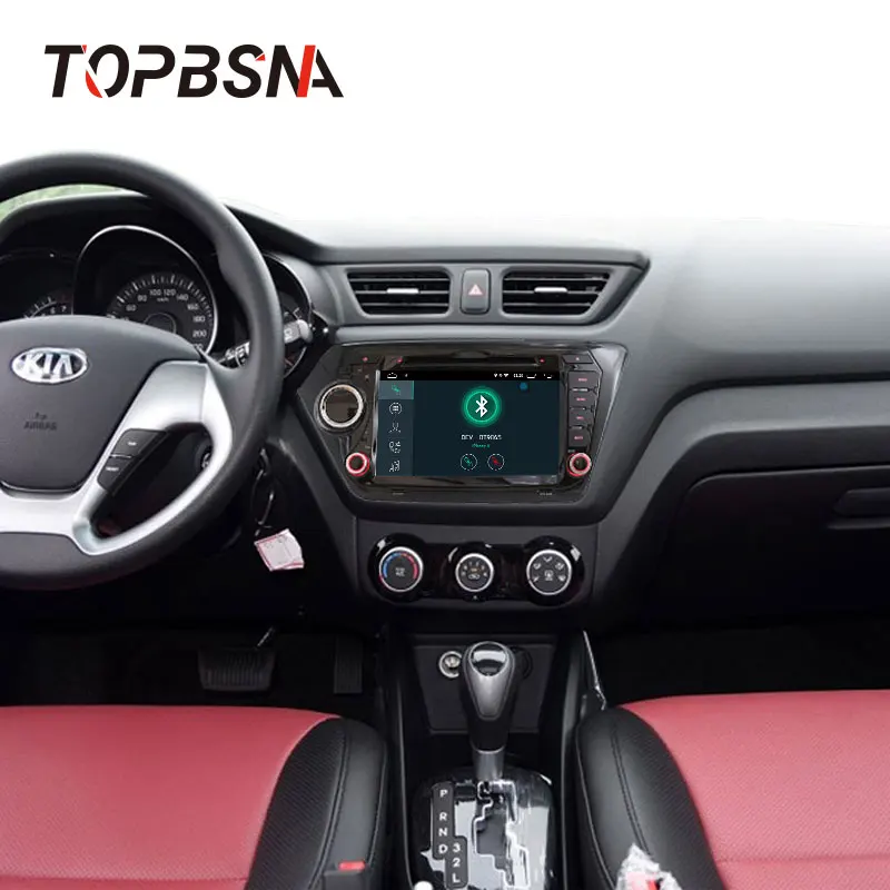 Excellent TOPBSNA Android 9.0 2 Din Car DVD Player For Kia k2 RIO 2010-2015 Car Multimedia player GPS Navigation DVD Stereo Audio WIFI RDS 5