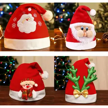 

Christmas Hat New Year Decorations 2021 Kids Gifts For The New Year Goods Cap Baby Girl Clothes Warm Winter Decor