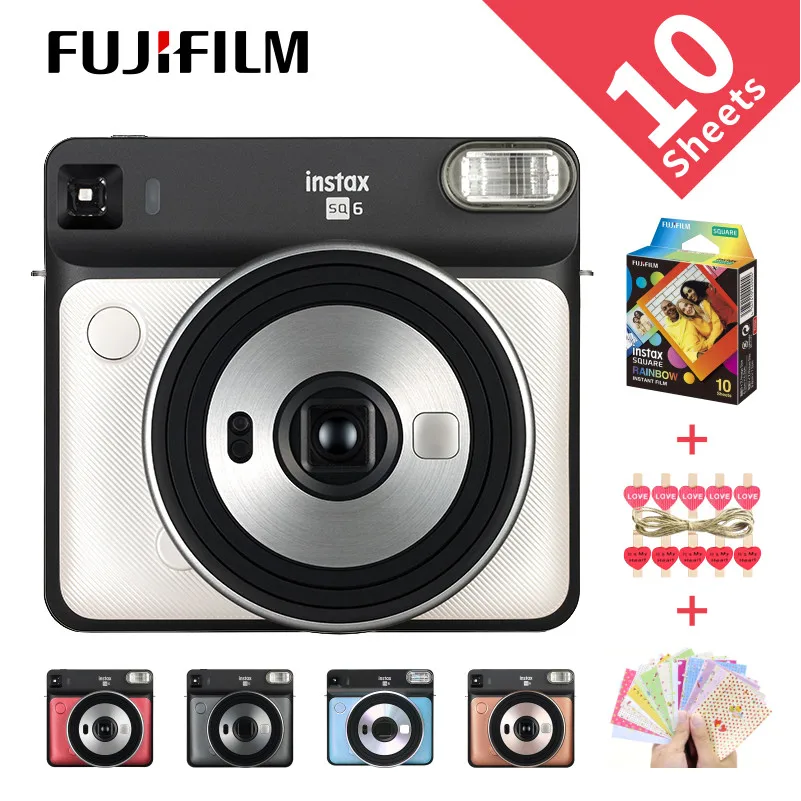 5 Colors Fujifilm Instax SQUARE SQ6 Instant Film Photo Camera  Blush Gold  Graphite Gray Pearl White Ruby red