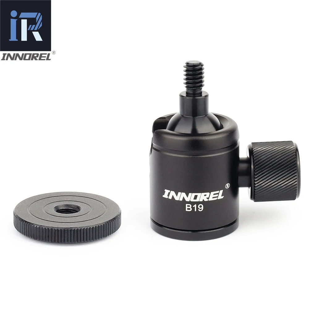 INNOREL B19 Mini Ball Head Aluminum alloy Tripod Head Lightweight Ballhead for Camera Mini Tabletop Tripod Selfie Stick