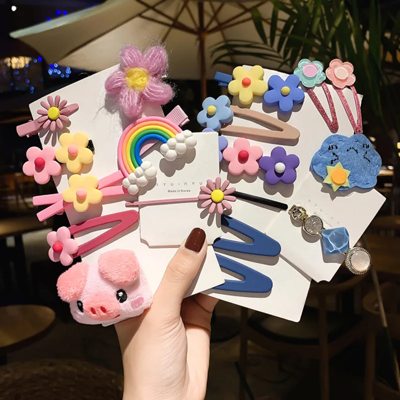 

DISCICI 2020 Colorful Plush Cute BB Clip Hair Clip Girl's Side Clip Headdress Korean Small Clip Women's Mori Velvet Wool TY0586