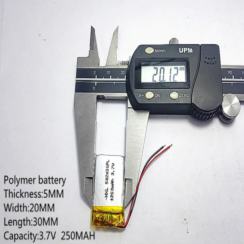 100 шт 3,7 в 250 мАч 502030 литий-полимерный литий-ионный аккумулятор для Mp3 MP4 MP5 gps мобильного bluetooth