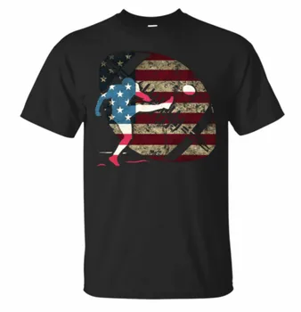 

Kicker Football America Flag Cotton Men's T-Shirt Summer Cotton Short Sleeve O-Neck Unisex T Shirt New S-3XL