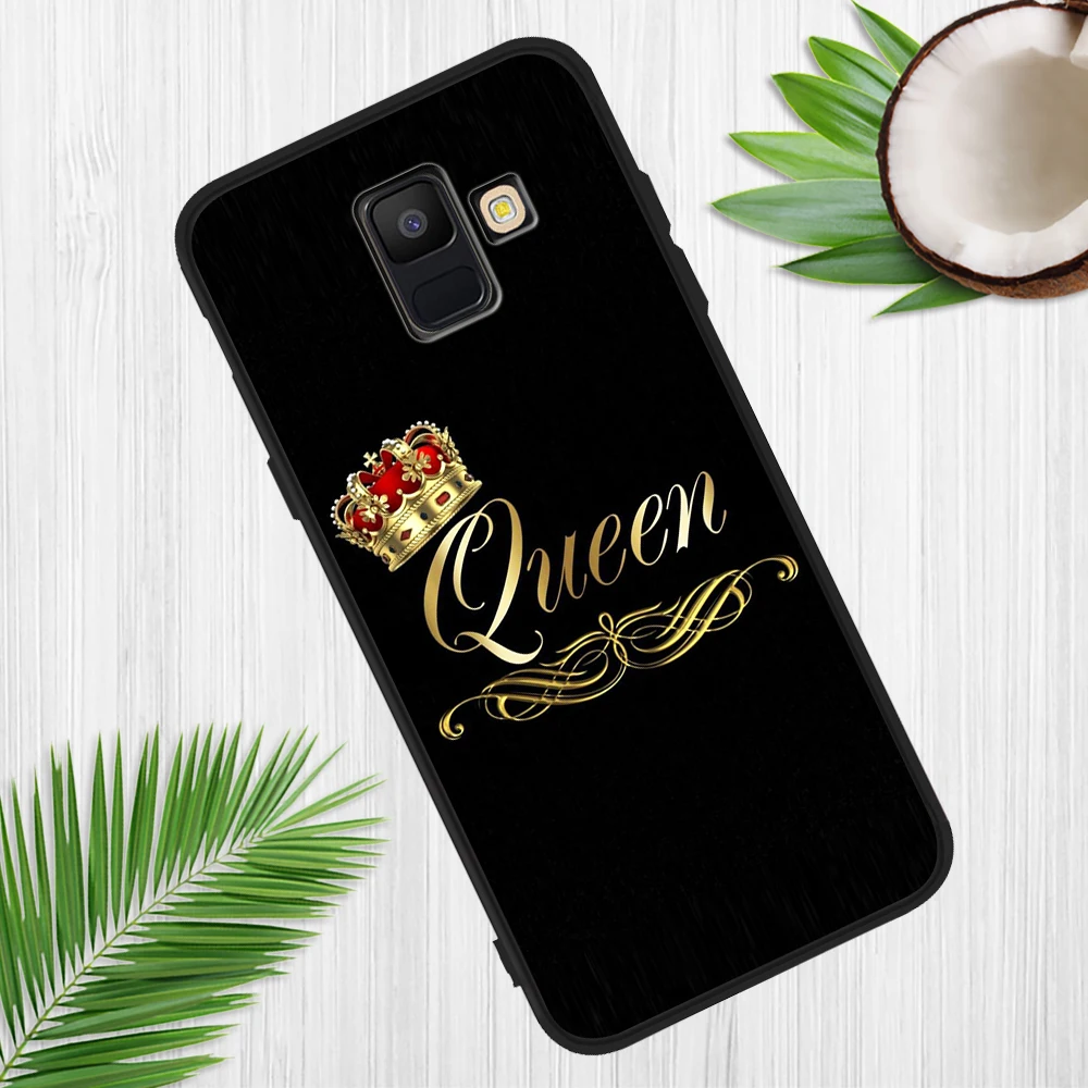 «King», «queen» класса люкс для samsung Galaxy A9 A8 A7 A6 A5 A3 J3 J4 J5 J6 J8 плюс M30 A40S A10 A20E чехол для телефона etui для пар