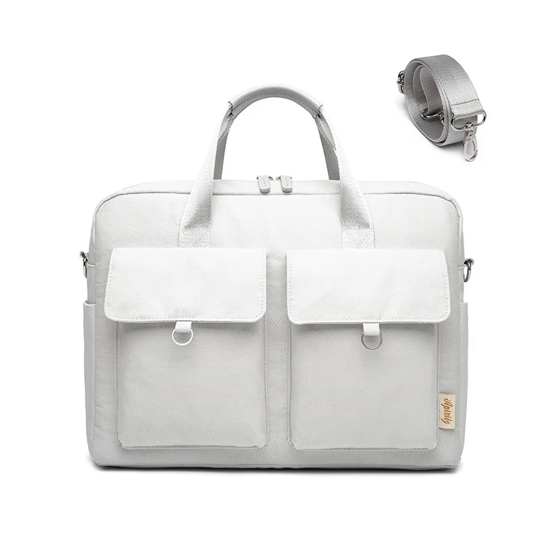 15,6 дюймов дорожная женская сумка для ноутбука водонепроницаемая сумка для ноутбука для Macbook Air Pro 11 12 13 15 lenovo hp портфель для ноутбука - Цвет: White