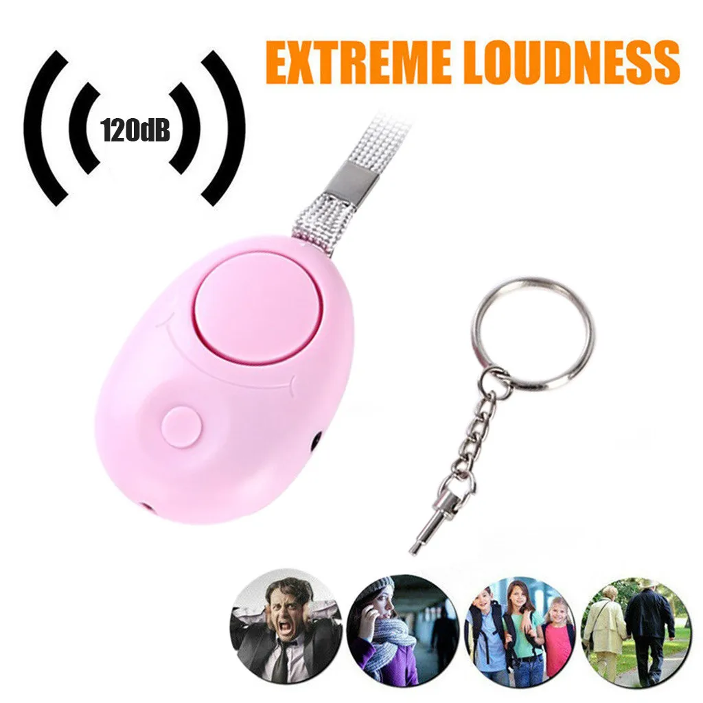120DB Self Defense Alarm Egg Shape Girl or Women Security Protect Alert Safety Scream Anti-wolf Device for Emergency 70x50x30mm