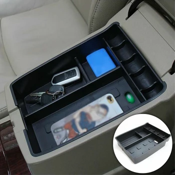 

Black For Toyota Highlander Kluger 2008-2013 Armrest Storage Box Organizer Holder clean and tidy