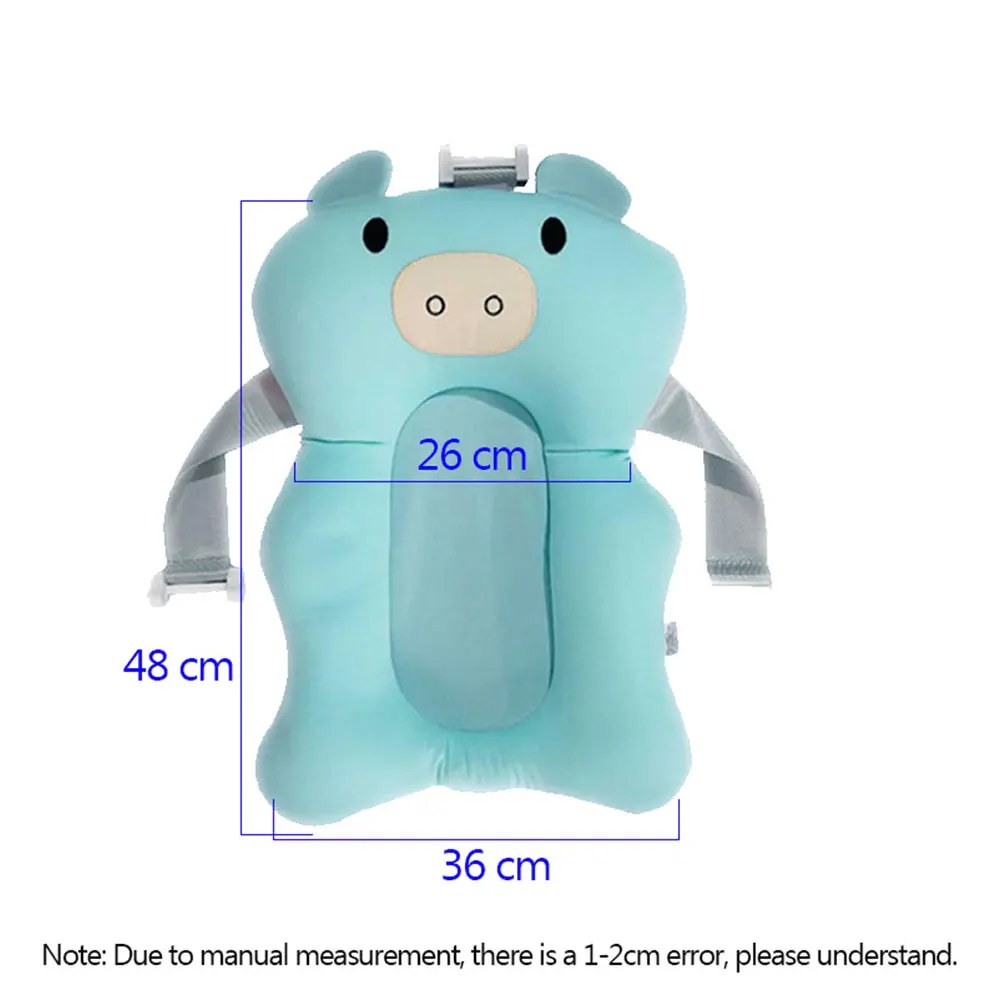 Коврик для ванной из губки для новорожденных, коврик для ванной для младенцев, нескользящий пояс с безопасной ванной, подушка для сиденья, Детские Товары для ванной - Цвет: Небесно-голубой