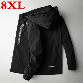 

2020 plus size 8XL 7XL 6XL high quality Spring and autumn new men's jacket fashion hooded jacket Casual men clothing