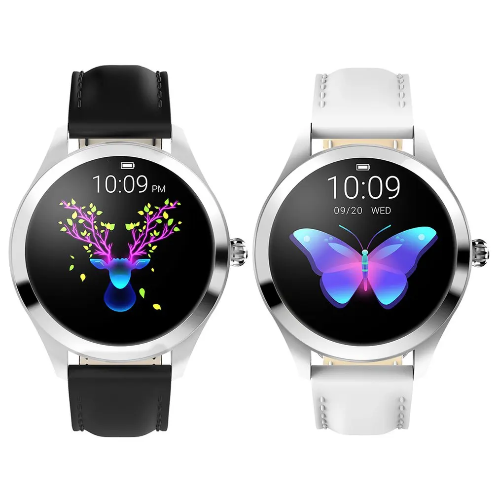 KW10 Смарт-часы для женщин IP68 Водонепроницаемый мониторинг сердечного ритма Bluetooth для Android IOS фитнес-браслет умные часы