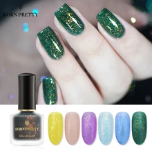 BORN PRETTY 6 мл матовый Micas лак для ногтей неровные блестки Зеленый Фиолетовый Желтый смешанные цвета Bling блестящие, дизайн ногтей лак