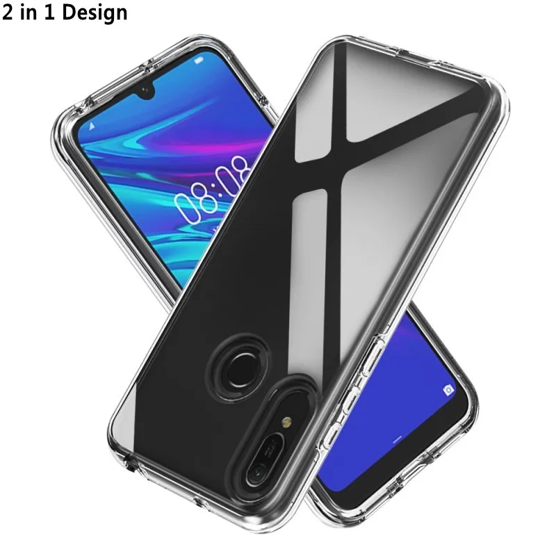 Чехол для Huawei Honor 8A 8S Y6 2019 прозрачный противоударный пластиковый чехол 2 в 1 Y5 Y9 Enjoy 9