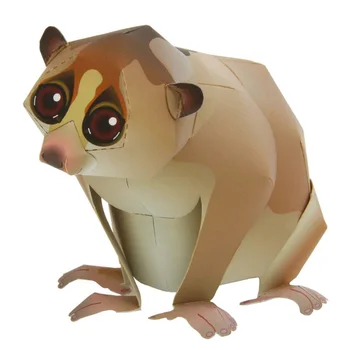 

Sunda Slow Loris Monkey Folding Cutting Mini Cute 3D Paper Model Papercraft Pet Animal Figure DIY Kids Adult Craft Toys QD-017