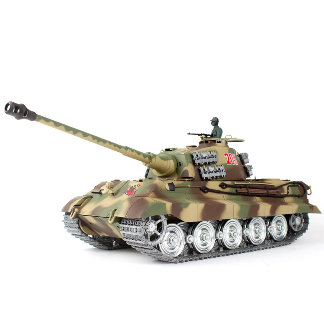 1:16 German Henschel Tiger King Battle Tank 2.4G Remote Control Model Military Tank With Sound Smoke Shooting Effect - Metall