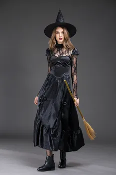 

2019 new Halloween Left 4 Dead Zoe clothing witch lace long skirt adult cosplay girl evening dress role-playing witch costume