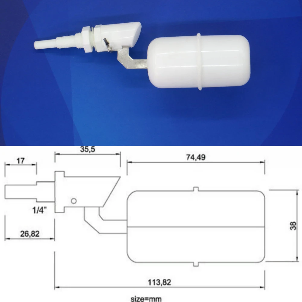 1/4" Mini Adjustable Float Valve For Keurig Or Coffee Machine Self