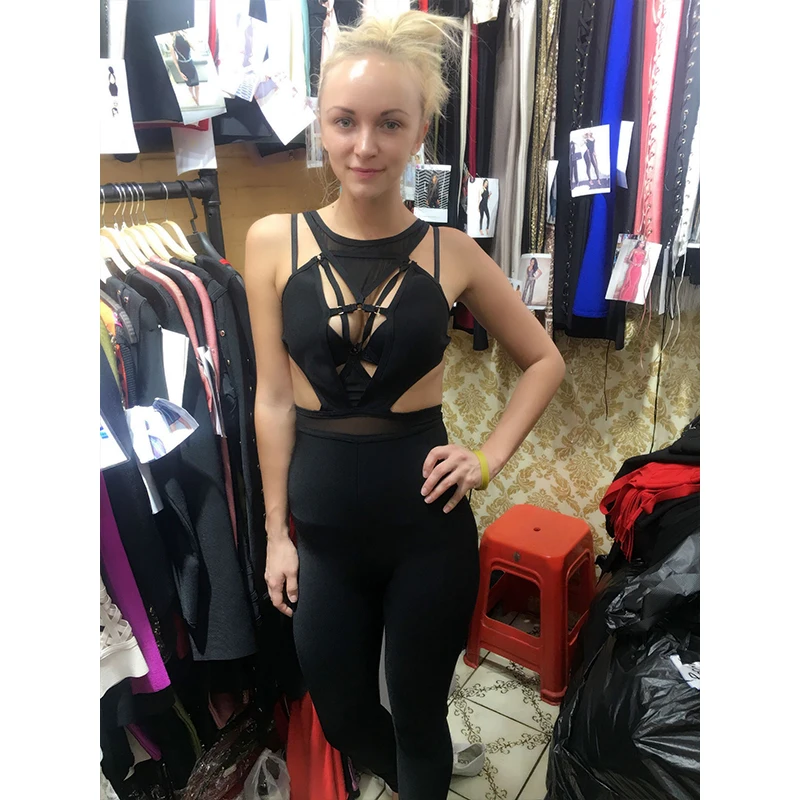 Sexyboutique бандажный комбинезон, сексуальный спагетти ремень, открытая спина, сексуальный ажурный женский комбинезон