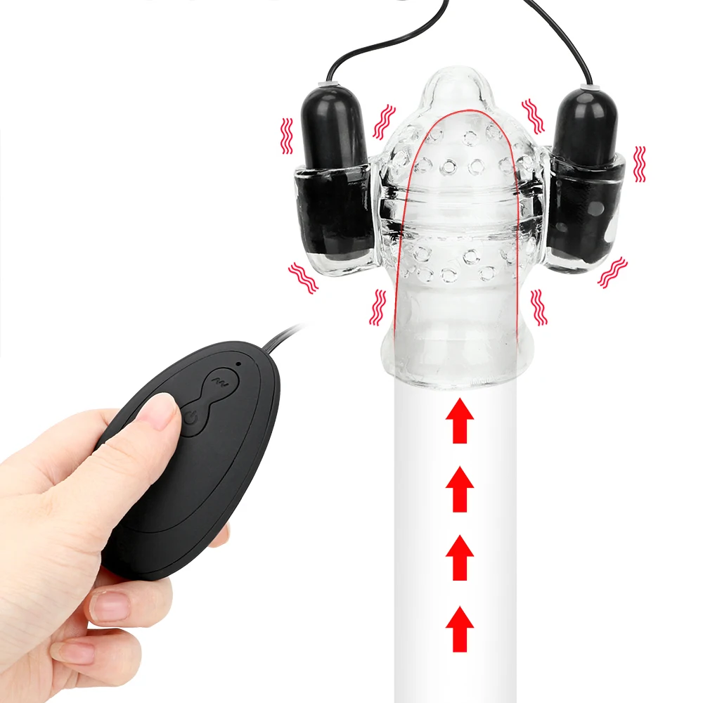 

IKOKY Penis Head Vibrator Male Masturbator 20 Speed Delay Ejaculation Glans Trainer Massage Cock Ring Sex Toys For Men