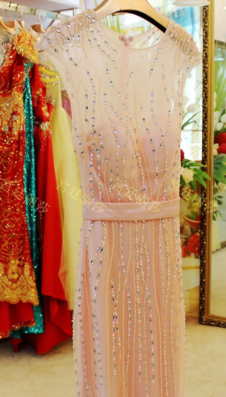 vestido de noiva longo Роскошный Кристалл Формальные невесты сексуальные вечерние длинные платья для выпускного бала Русалка Мать невесты платья