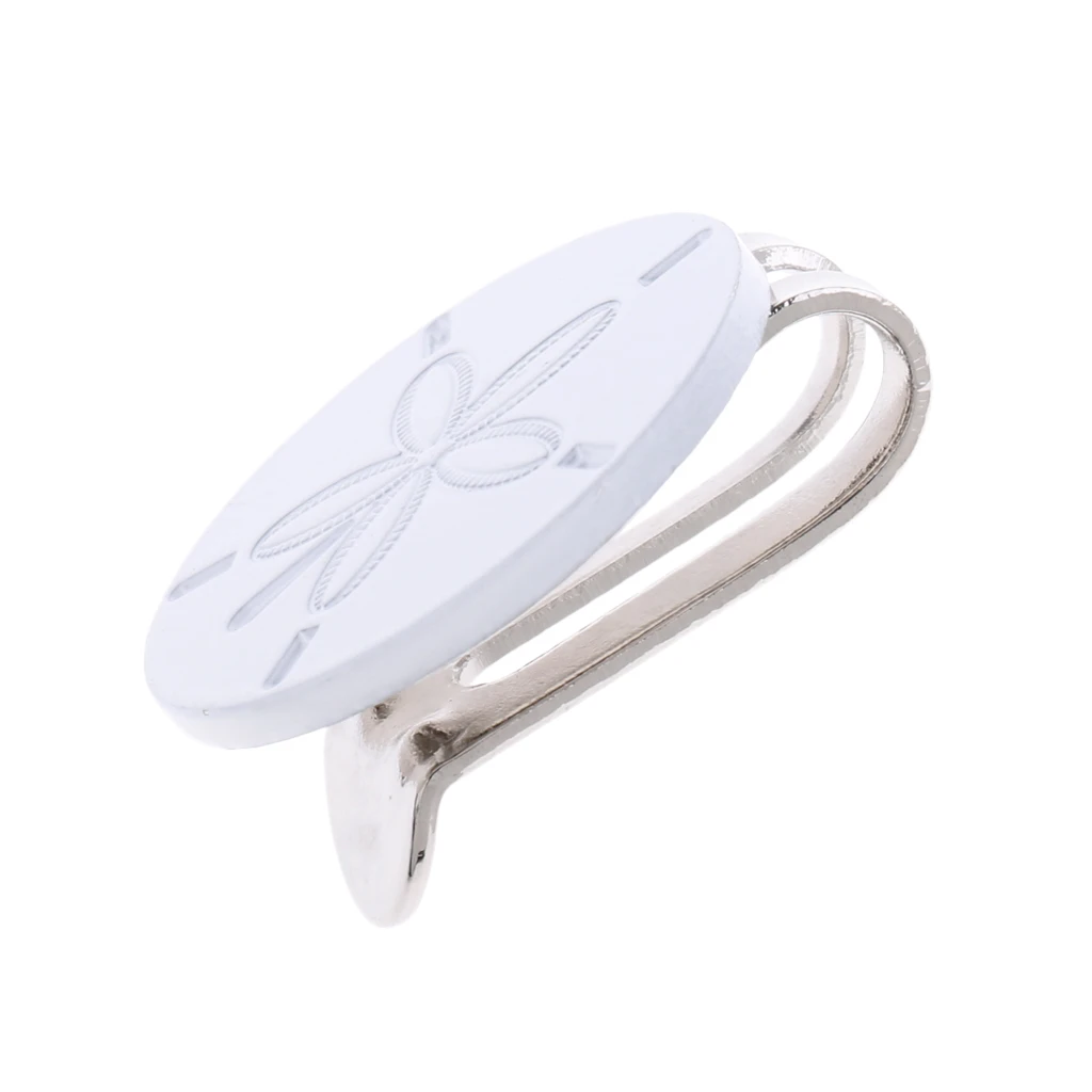 Sturdy Alloy White Flower Magnetic Cap Hat Visor Clip Golf Ball Marker Golfer Gift